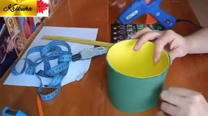 Отделка цветочного горшка!