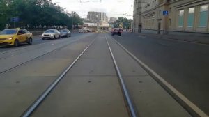 Московский трамвай из кабины маршрут 50/лето 2019