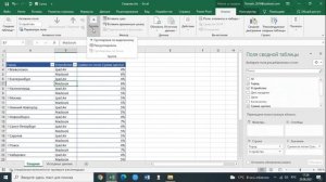 Анализ и конструктор сводной таблицы