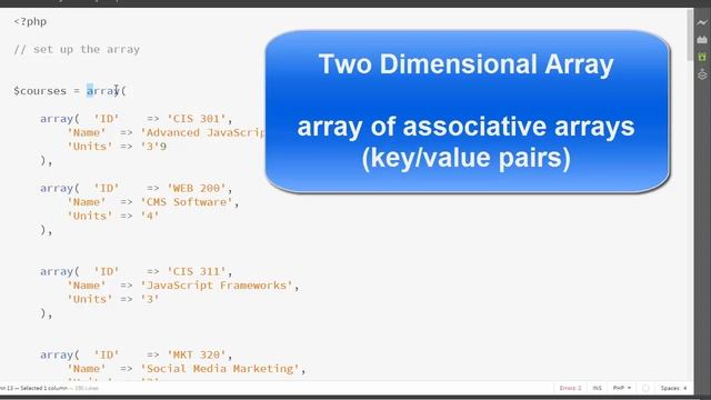 PHP / MySQL Course - Assignment 3 Overview