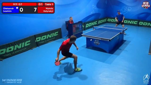 21:30 Oleksandr Ivashkin 0 - 3 Mykola Halynskyi West 5 WIN CUP 29.09.2022 | TABLE TENNIS WINCUP
