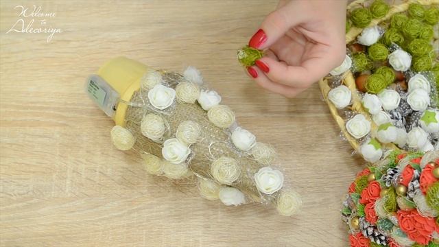 Новогодняя ЕЛКА С ГИРЛЯНДОЙ своими руками | Adecoriya | DIY Christmas tree смотреть онлайн