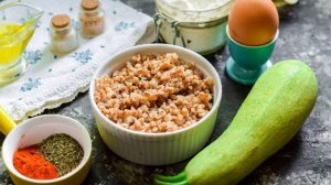 Котлеты из кабачков и гречки