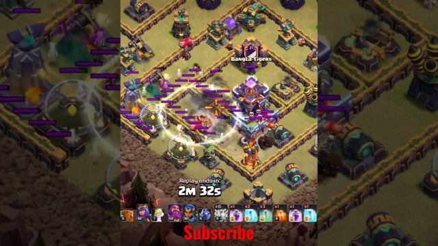 Super Wizard Invisibility Spell TH14 | Are super wizards good | Clash Of Clans #shorts #clash wizar