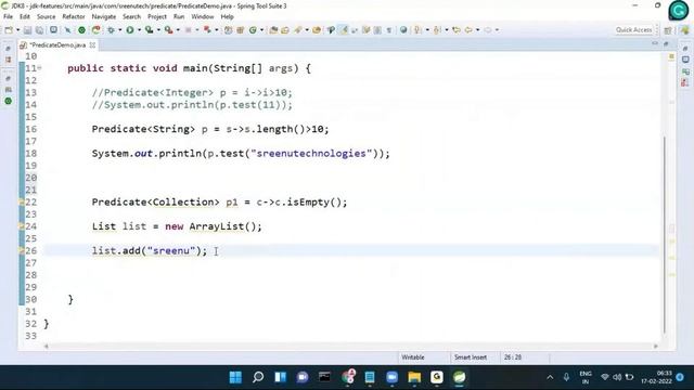 JDK8 Features (Functional Interface-Predicate) Session-9 | By Mr. Sreenivas
