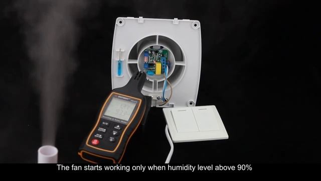 Умный вытяжной вентилятор c таймером и датчиком влажности смотреть онлайн