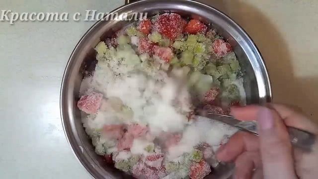 ДВА ВИДА варенья ИЗ РЕВЕНЯ. ВАРЕНЬЕ из ревеня С АНАНАСОМ. Варенье ИЗ РЕВЕНЯ с КЛУБНИКОЙ.