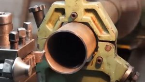 Развальцовка трубы 108 мм на токарном станке