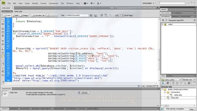 Create Visitor Statistic [03] Visitor Information [Dreamweaver, MySql Tutorial] смотреть онлайн