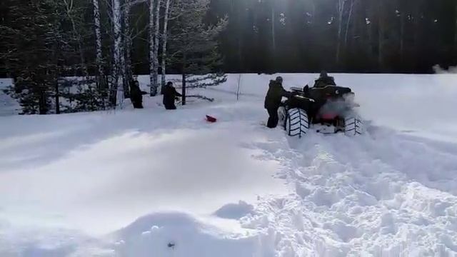 Квадроцикл Сокол по снегу. смотреть онлайн