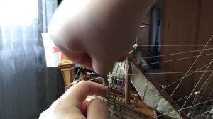 Устанавливаем флаги на парусник. Стендовый судомоделизм.  #судомоделизм