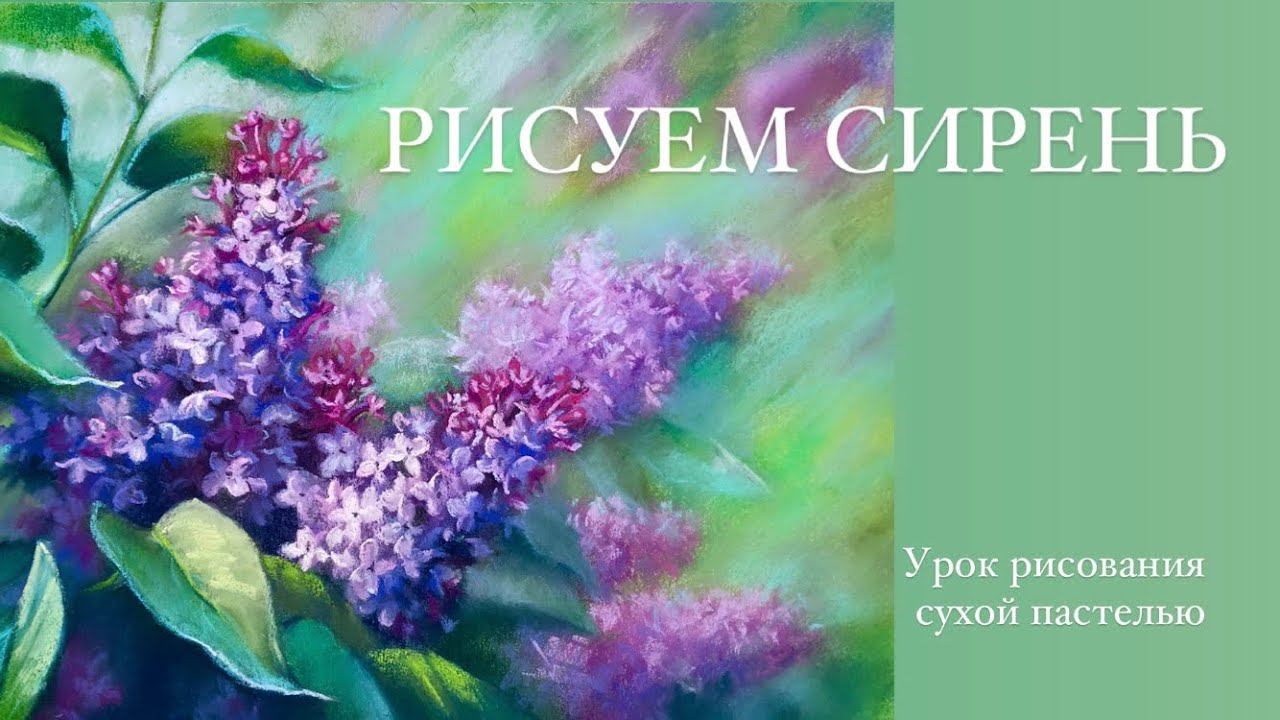 Рисуем сирень сухой пастелью. Урок пастельной живописи