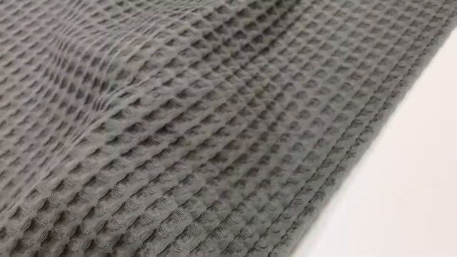 Вафельное премиум-полотно "Бохо" цв.Темно-серый хаки, ш.1.44м, хл-100%, 240гр/м.кв АРТ 17368 смотреть онлайн