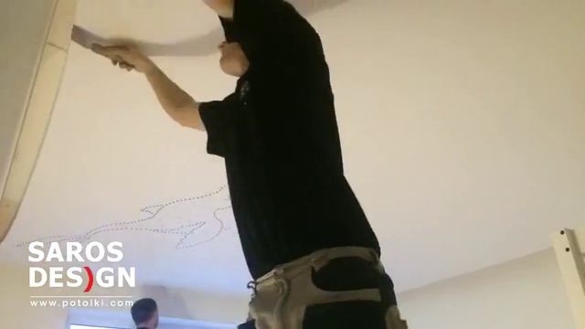 Сатиновый натяжной потолок с фотопечатью для детской смотреть онлайн