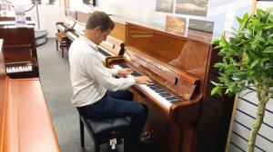 Welmar Model 125 upright piano in polished mahogany