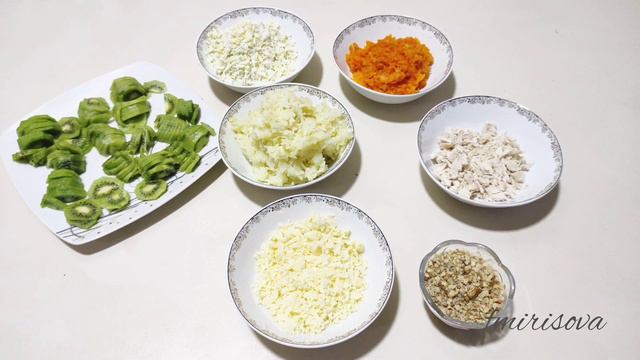 Yeni il salatı .Yolka salatı. Kivi salatı . 🎄🎄🎄🎄 новогодние салат.Yılbaşı salatı
