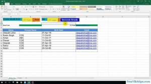 send birthday email using excel vba - single file - sample attached - vbatip#47