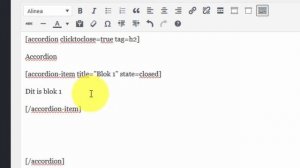 accordions maken in wordpress