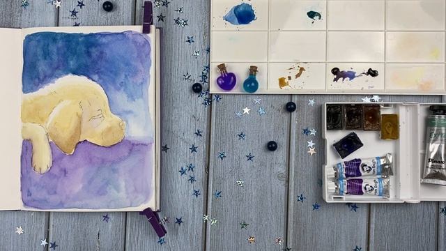 Как нарисовать МИЛОГО ЩЕНКА акварелью ? смотреть онлайн