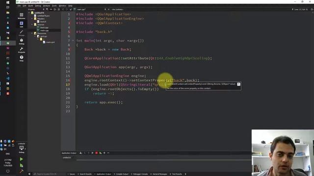 connecting Qt C++ With QML , fastest and easiest way( Context Properties ) смотреть онлайн