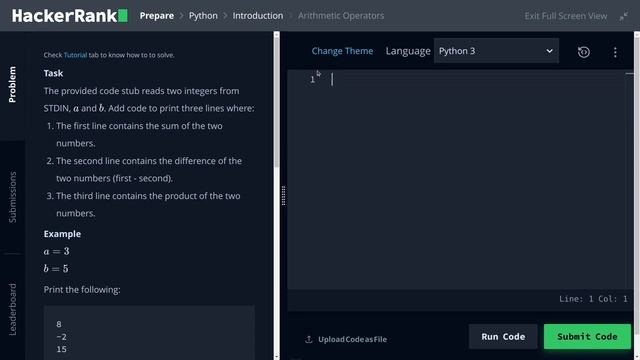 Arithmetic Operators | Python | Hackerrank | Tamil
