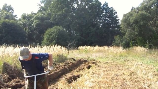 Обзор Электроплуг лебёдка сельскохозяйственная ЛС 100А ч.5  Пахота целины, осенняя вспашка.