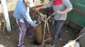 Пробурили скважину рамочником 17,3м. за день, с дорогой 75км. в одну сторону!