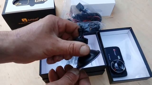 JUNSUN-4"IPS ВИДЕОРЕГИСТРАТОР две камеры с ADAS ,LDWS Full HD 1080 P распаковка,обзор смотреть онлайн