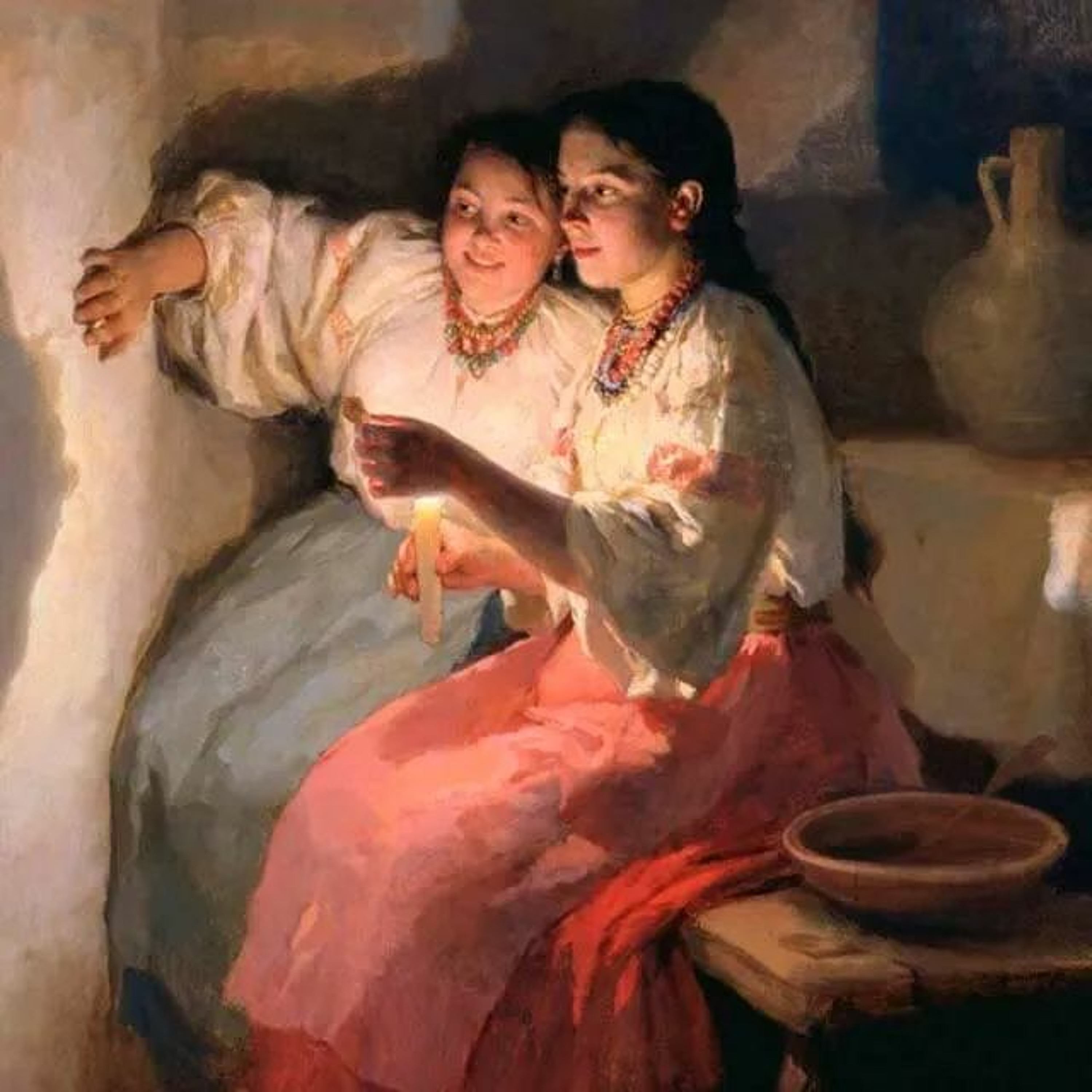 Они гадали что это. Они гадали что это. Фотосессия святки. Картина святочное гадание пимоненко. Пимоненко «украинская ночь.