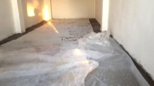 Стяжка пола в хозблоке