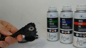 Обслуживание катушки Daiwa при помощи продуктов компании High Tech Aerosol. Смазка HTA и Дайва лт.