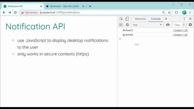 How to Show Desktop Notifications - JavaScript Notification API Tutorial смотреть онлайн