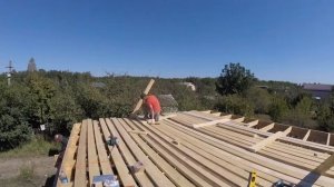 Строим каркасный дом. Часть 15. Строим конек