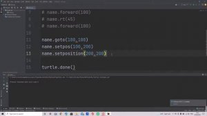 Move and draw commands of turtle | Turtle | Python