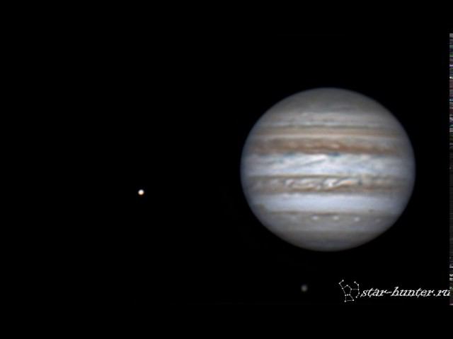 Io, Callysto and Jupiter, 29-03-2017, 23:15-01:28.