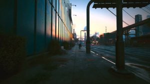 Cyberpunk Ambience ASMR Slow Walk in Night City 2 Hours (HDR, ASMR, RTX)