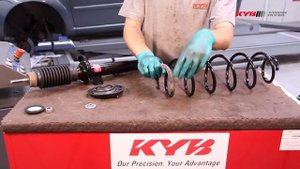 CITROEN C2, C3, DS3 - FRONT - Передние амортизаторы KYB установка