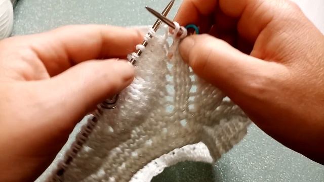 Джемпер спицами регланом сверху/часть3