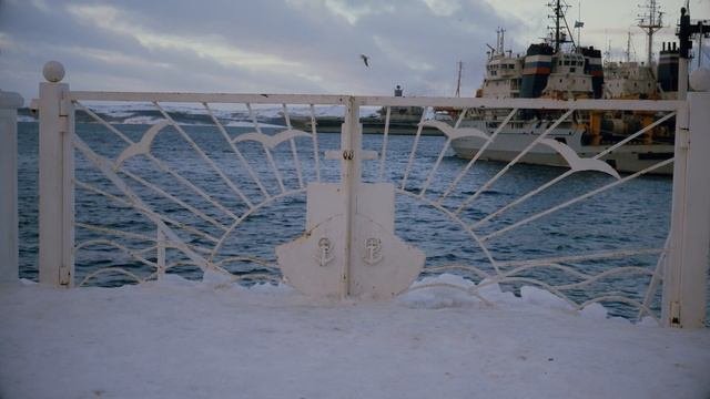 Городские зарисовки.Североморск причал. 2017 г.