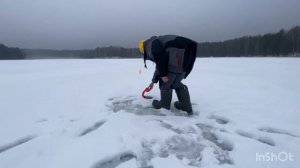 Отлично порыбачили !!! Отдых на природе семьей. Беларусь. Зимняя рыбалка на жерлицы и удочки.