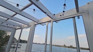 Пирс у реки с беседкой. База Северский рыбхоз @ribhoz23