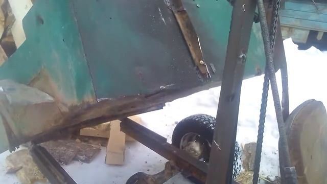 Самосвал мотоблок выгрузка дров. смотреть онлайн