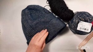 Шапочка с подкладом, как связать подклад в шапке, шапка спицами, двойная шапка