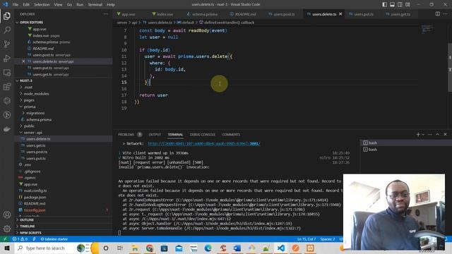 Nuxt 3 Prisma Tutorial: Part 5 - How to Delete a User смотреть онлайн