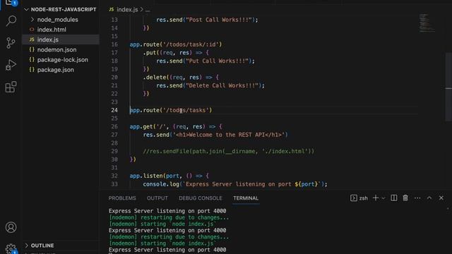 Node REST API With PostgreSQL- JavaScript  EP 8 - Routes With chainable handlers | Bachina Labs EP7