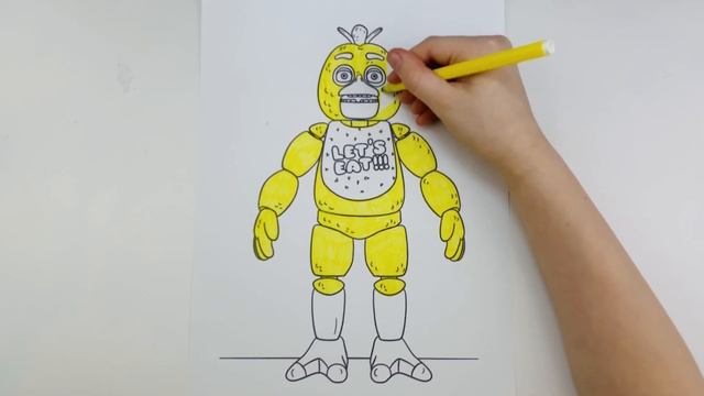Аниматроник  Чика раскраска | Animatronic Chica Coloring