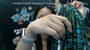 20240911-02 28.9g Natural turquoise and spiny oyster 16inch Simple atmosphere jewelry for Gift