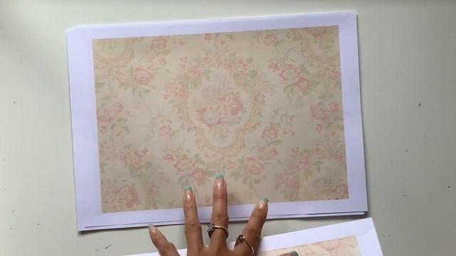 Beautiful Vintage Floral Wallpaper Ledgers For Junk Journals - Printable Kit: 10 Designs, 20 Pages