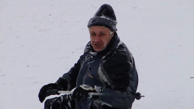 Черная трасса! Падение на лыжах!