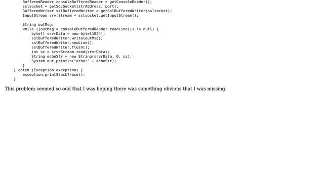Odd behavior reading SSL socket Java смотреть онлайн